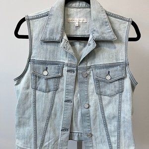 Joie light wash jean vest | size S